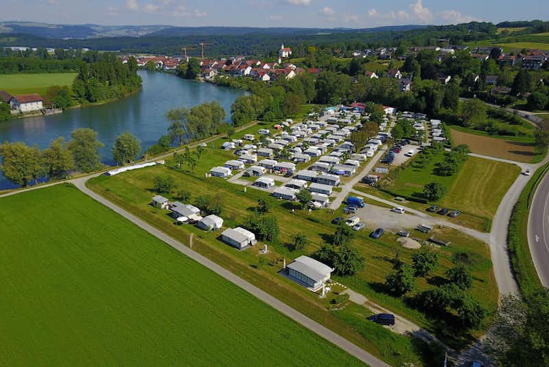 Camping Hochrhein - Campingplatz aus der Vogelperspektive