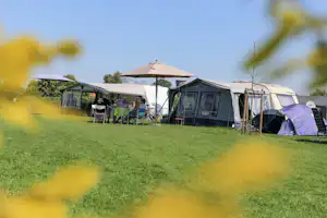 Camping Houtum - Wohnwagen- und Zeltstellplatz vom Campingplatz auf grüner Wiese