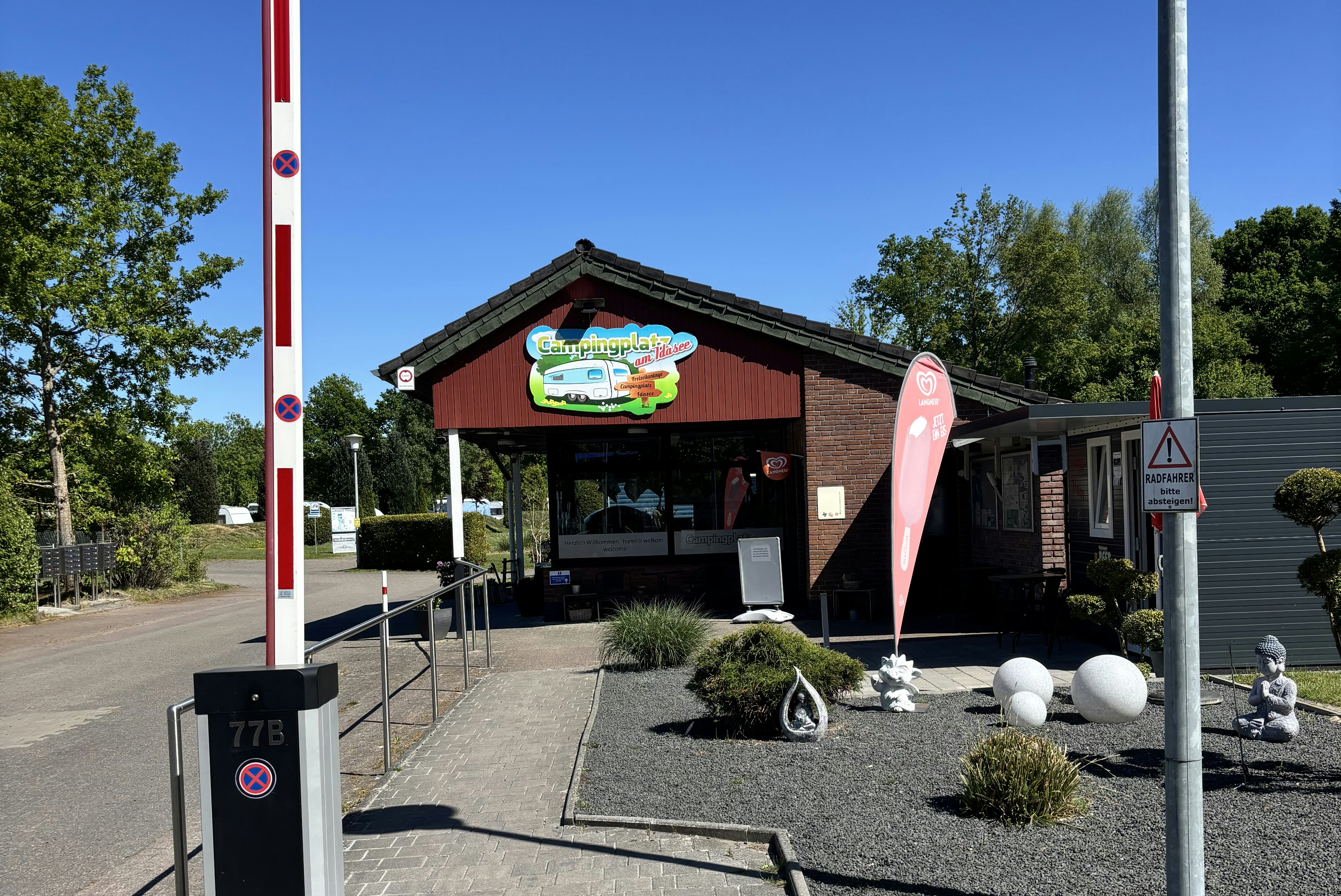 Camping Idasee - Eingang des Campingplatzes