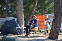 Camping Čikat - Camper auf ihrem Stellplatz