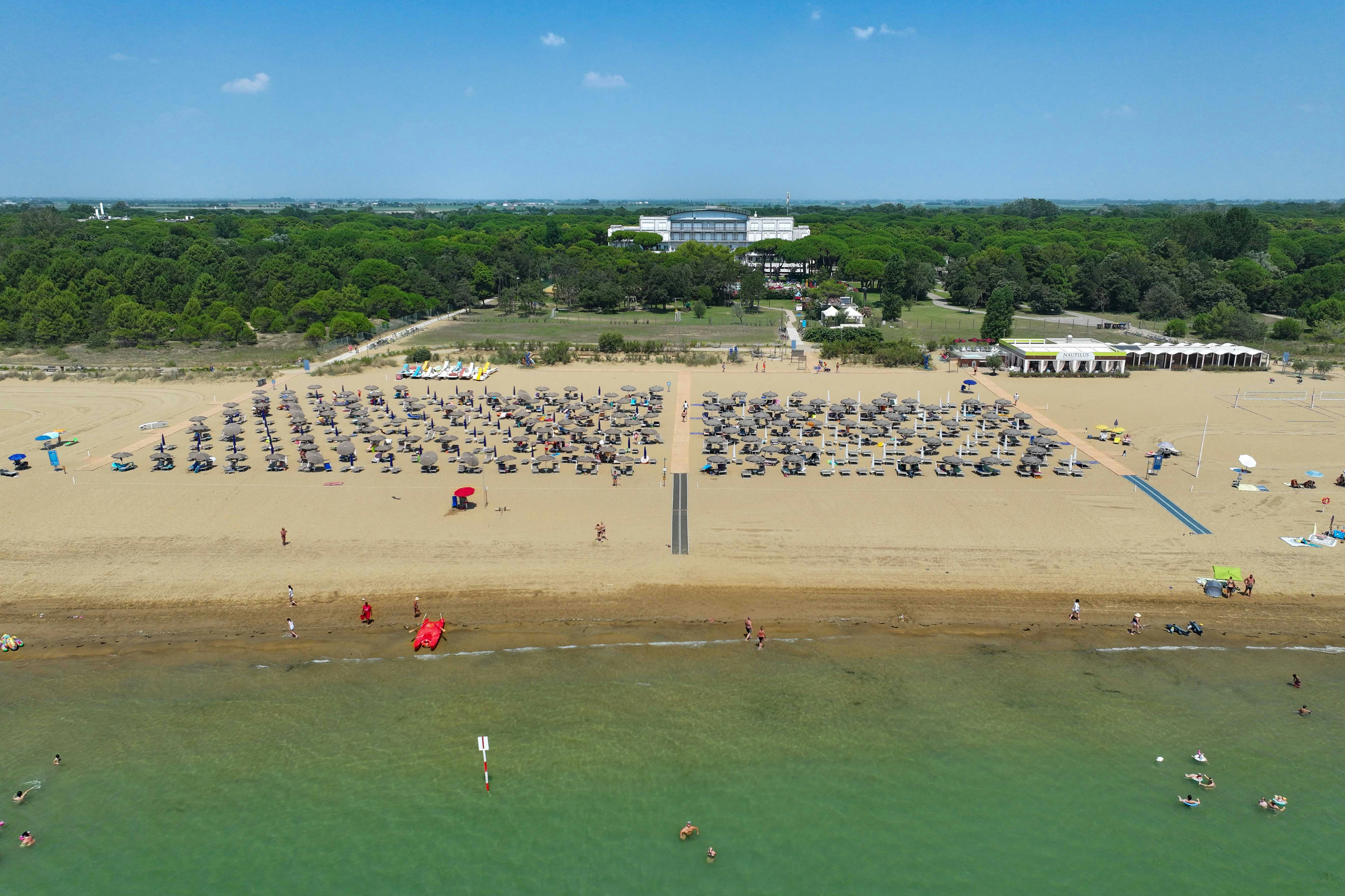 Il Tridente Camping Village  Camping Il Tridente - Blick auf den Badestrand am Campingplatz