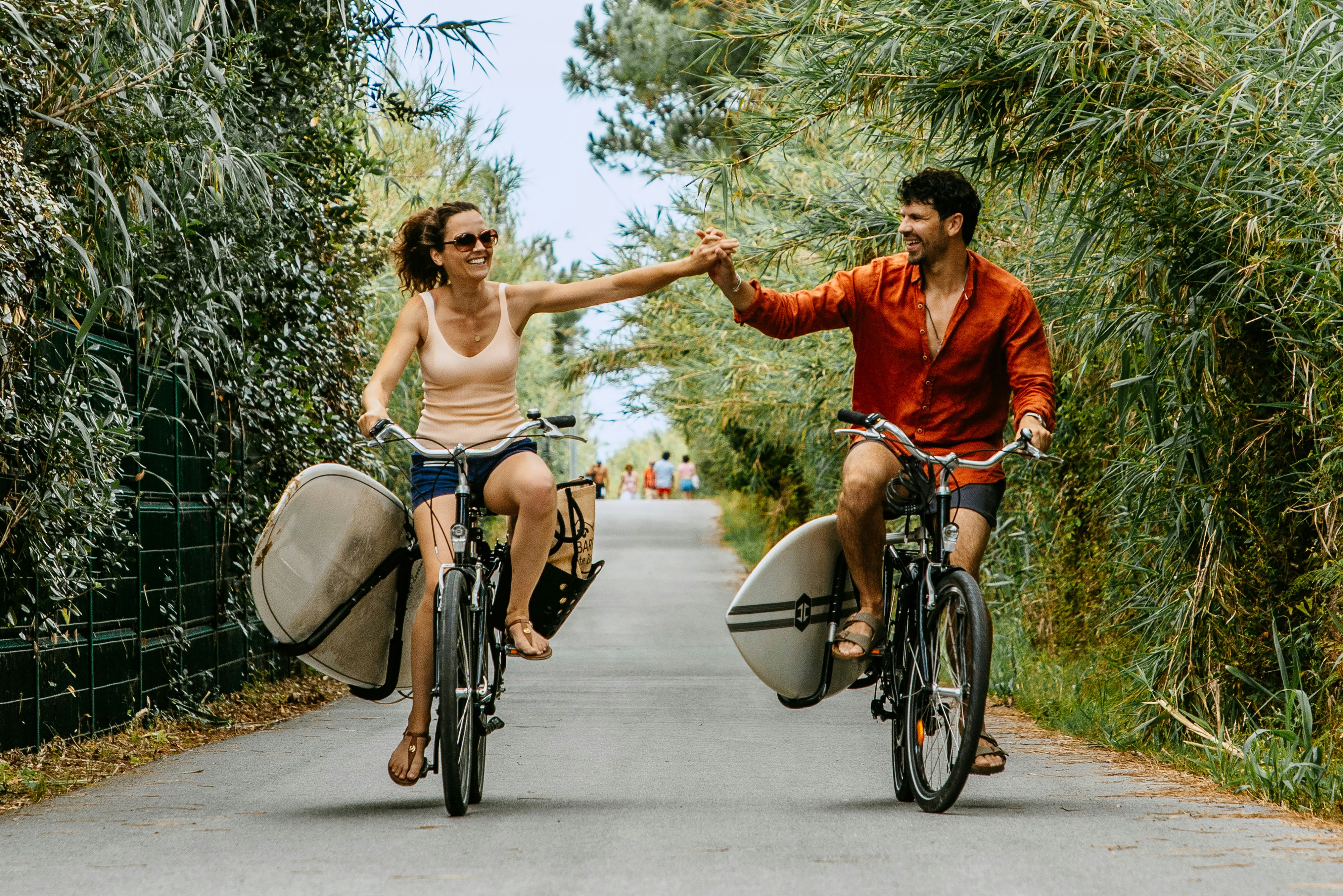 Yelloh! Village Ilbarritz - Camper beim Fahrradfahren