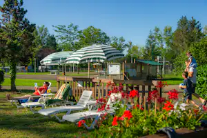 Camping Tohapi L´Île du Rhin Camping Ile du Rhin - Sonnenliegen auf dem Campingplatz