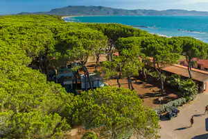 Camping International Argentario - Zeltplätze aus der Vogelperspektive