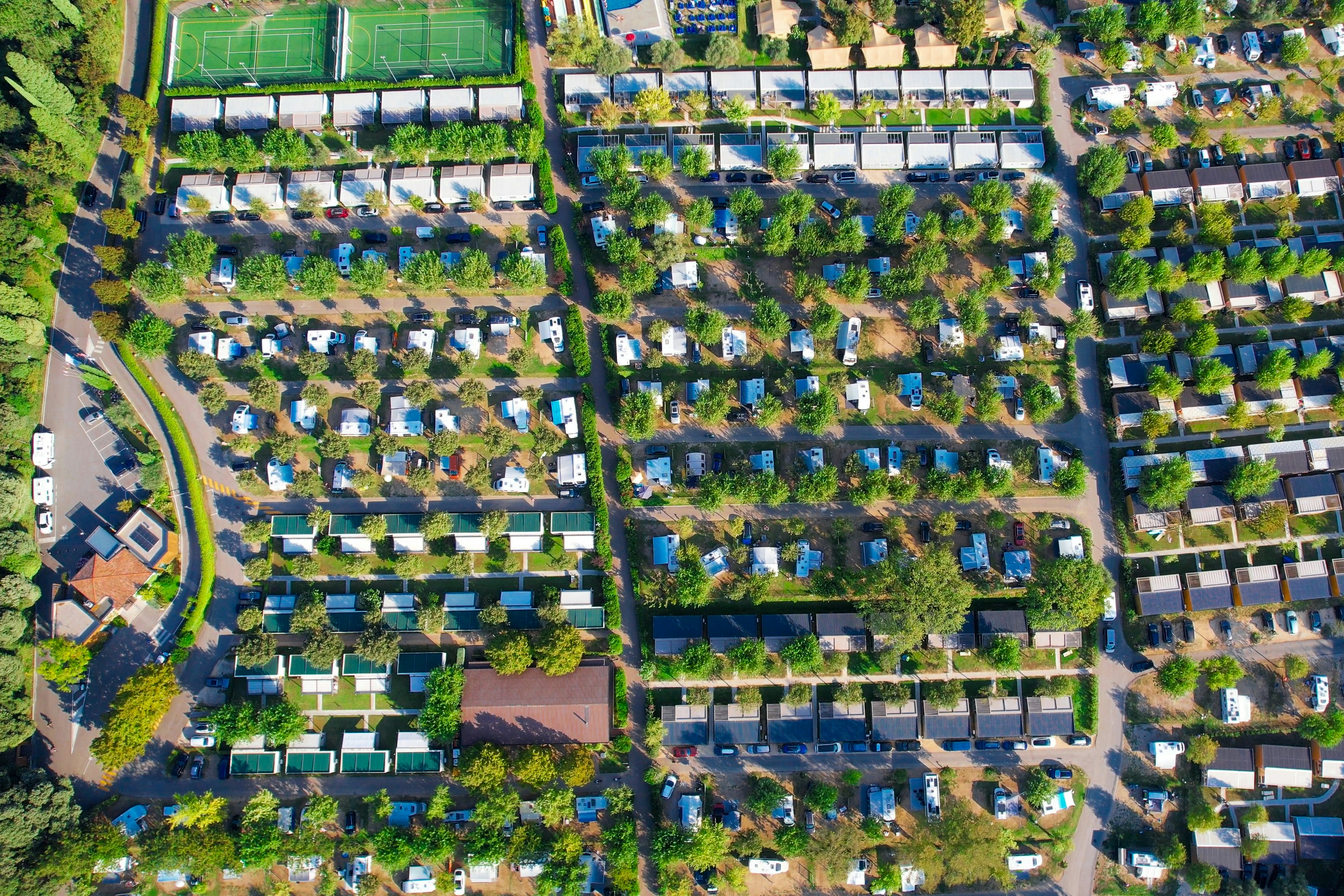 Camping La Quercia  Camping Internazionale La Quercia  - Luftaufnahme des Campingplatzes