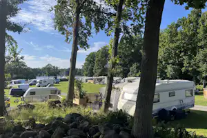 Järnaviks Camping Camping Järnaviks - Standplätze zwischen den Bäumen auf dem Campingplatz