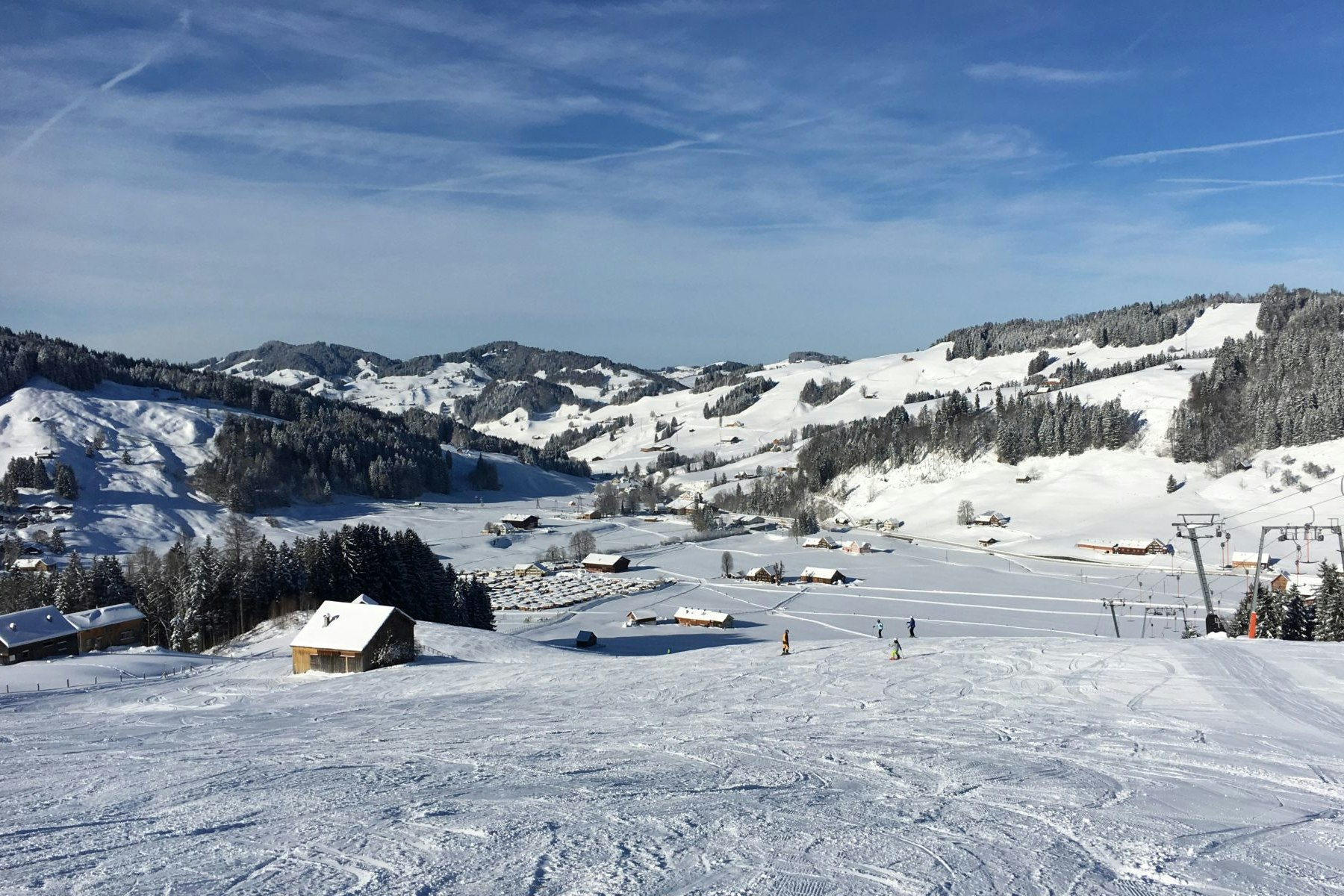 Camping Jakobsbad  - schneebedeckter Campingplatz in den Alpen