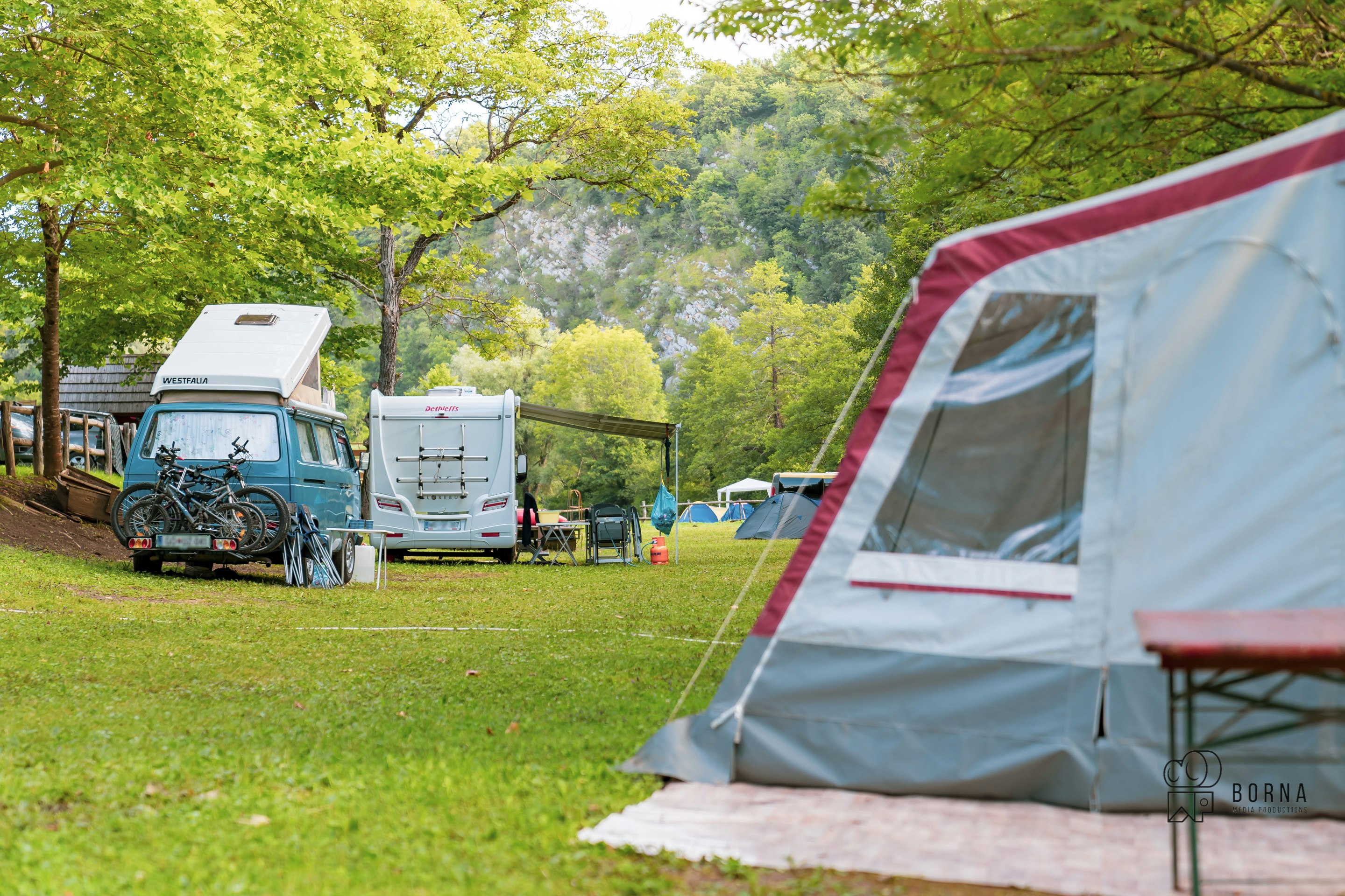 Camping Jankovic Stari pod - Standplatzwiese auf dem Campingplatz