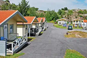 Camping Johannesvik - Mobilheime vom Campingplatz mit Veranda