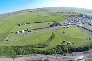 Camping John O'Groats - Campingplatz aus der Vogelperspektive