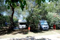 Camping Karda Beach -  Wohnwagenstellplätze im Grünen auf dem Campingplatz