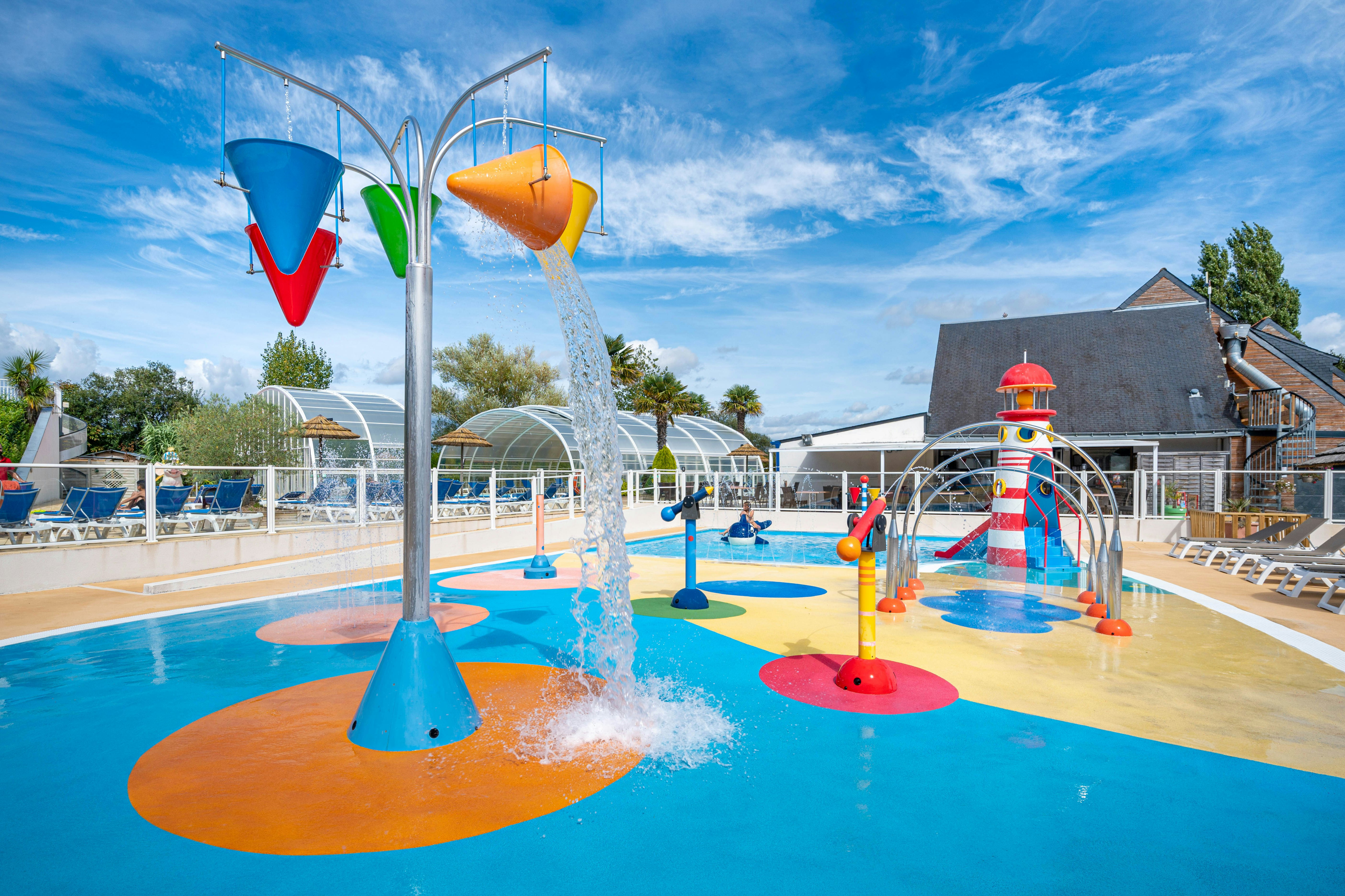 Camping Kerzerho - Wasserspielplatz im Wasserpark des Campingplatzes