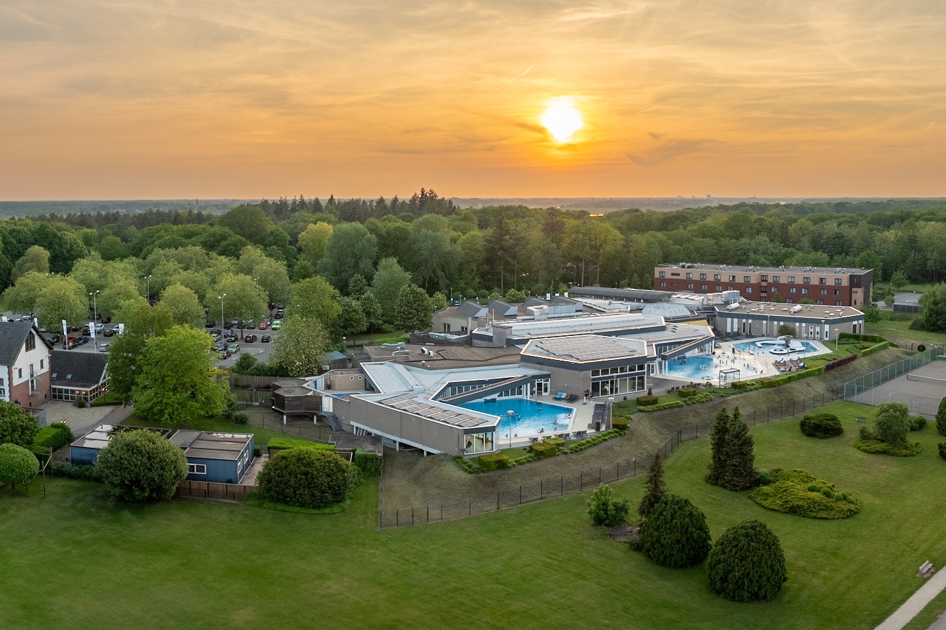 Camping Klein Vink - Sonnenuntergang über dem Campingplatz