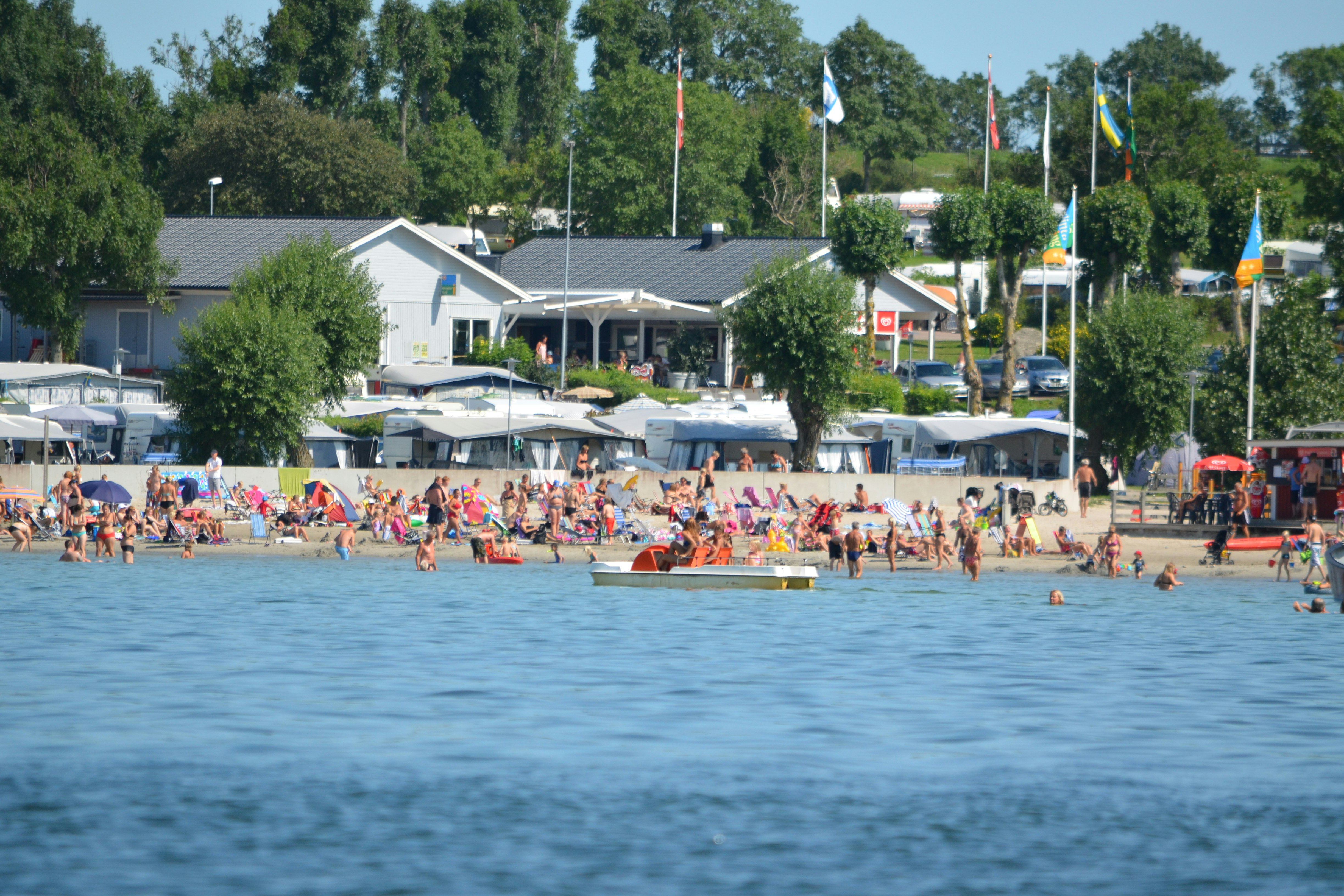 Klinta Camping  Camping Klinta - Badestrand auf dem Campingplatz