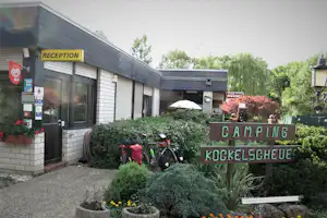 Camping Kockelscheuer - Eingang zum Campingplatz und Campingplatz Rezeption