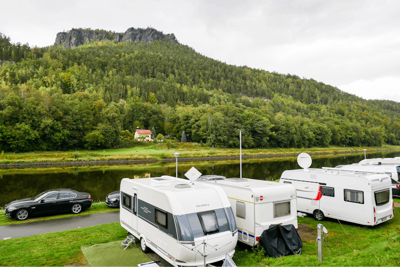 Camping Königstein - Standplatz Lage am See