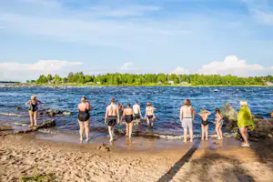 Camping Kukkolaforsen - Gäste am See