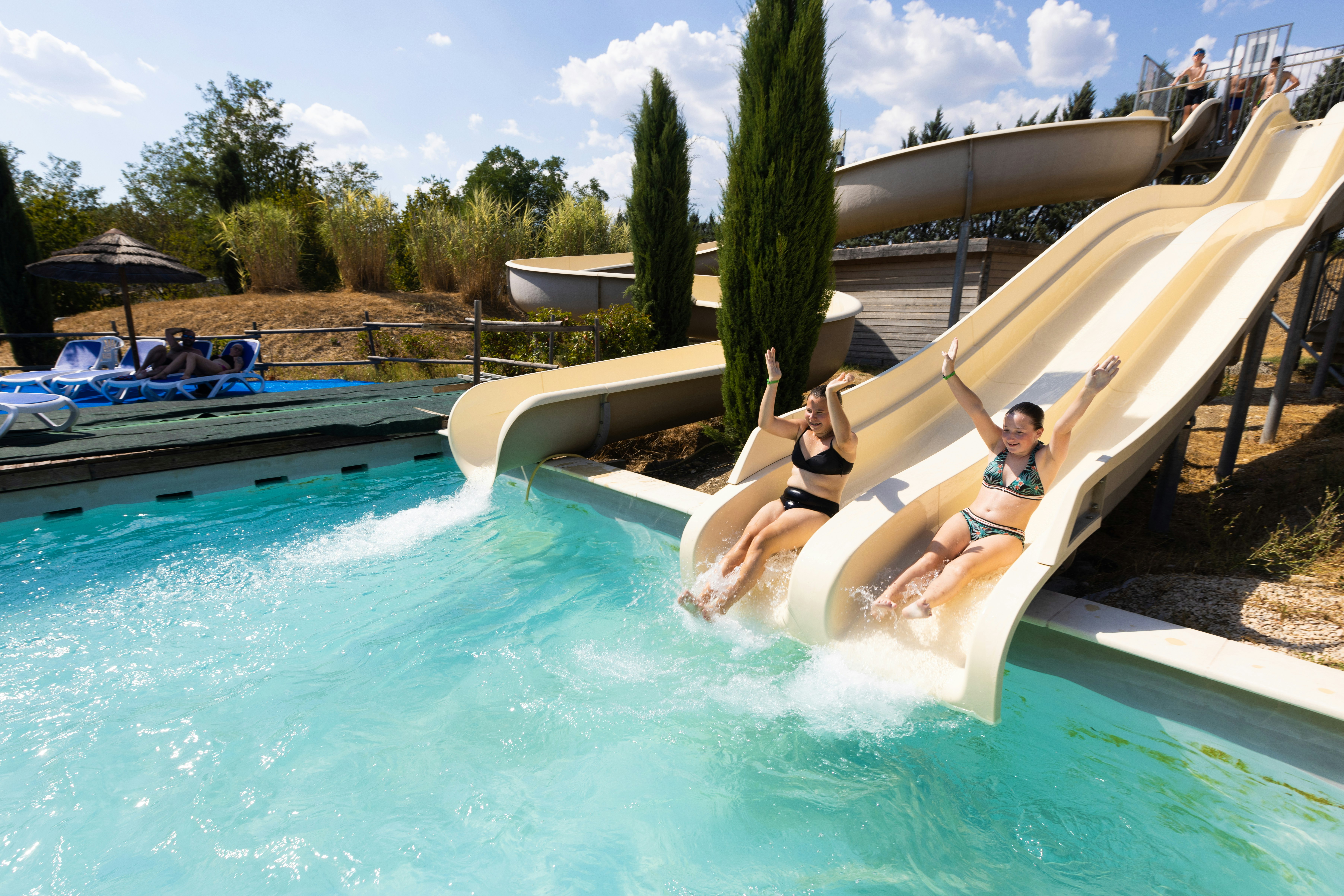 Camping L' Eau Vive  Camping Au Tylo Soleil - Wasserrutschen auf dem Campingplatz