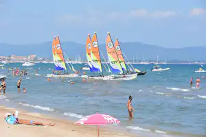 Camping La Bergerie Plage - Blick vom Strand auf das Meer