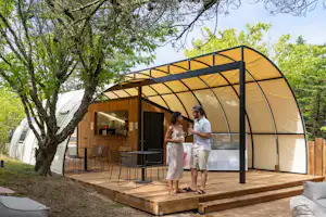 Camping Sandaya La Bosse Camping La Bosse - Mobilheim mit Terrasse auf dem Campingplatz
