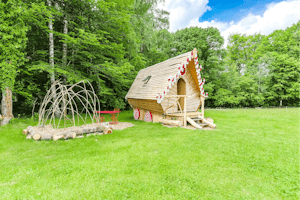 Camping la Clairière du Verbamont - Mobilheim-Hütte auf dem Campingplatz