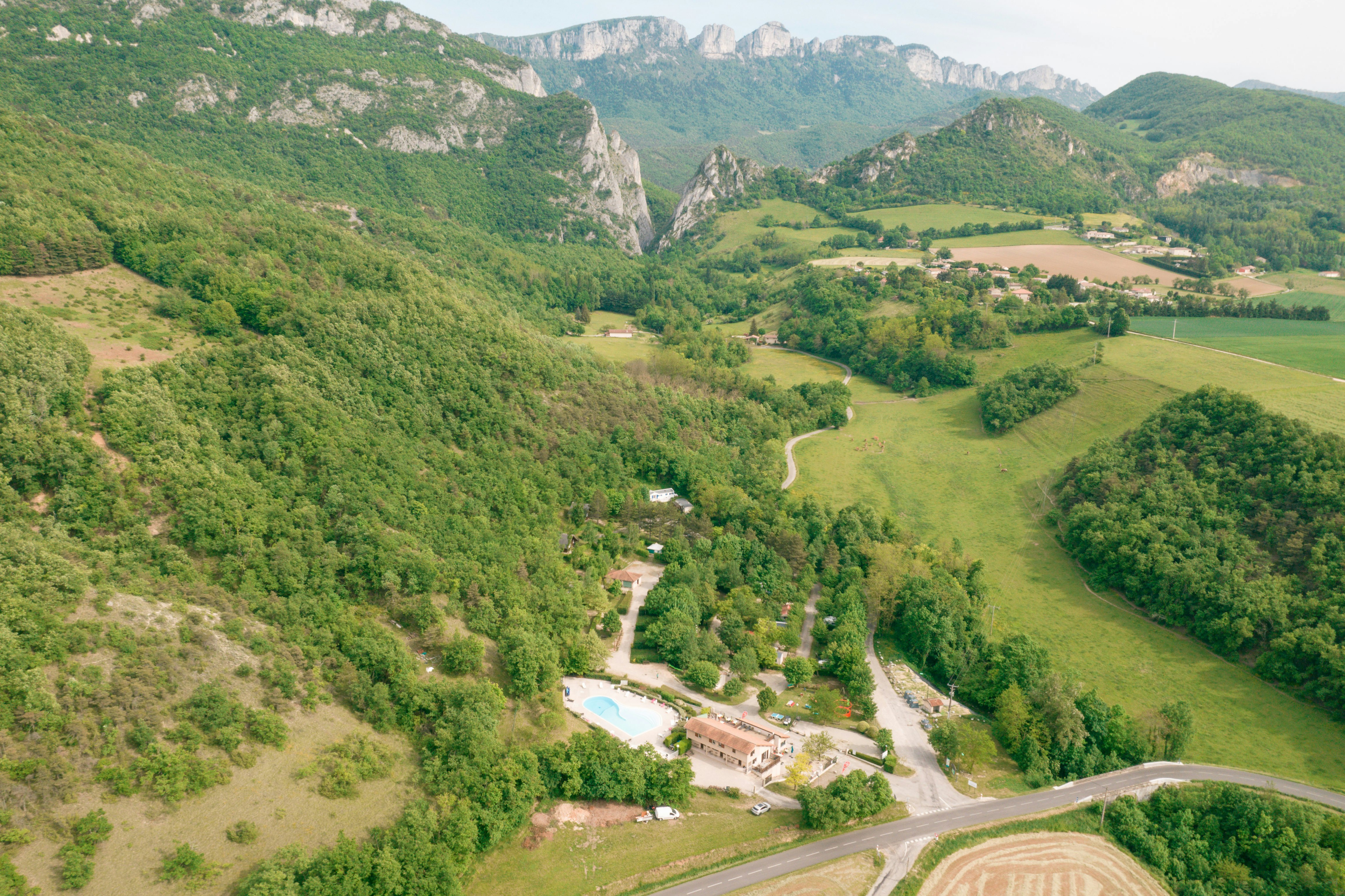 Camping La Combe d'Oyans  - Luftaufnahme des Campingplatzes