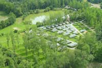 Camping La Comtesse- Übersicht auf das gesamte Campingplatz Gelände 