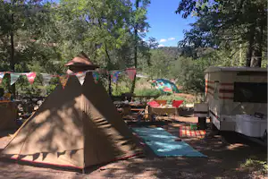 Camping la Corconne - Zeltplätze auf dem Campingplatz