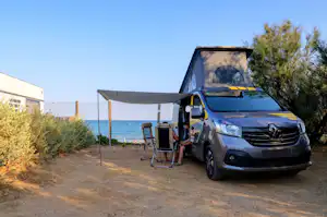 Camping La Créole - Stellplatz mit Blick auf das Meer