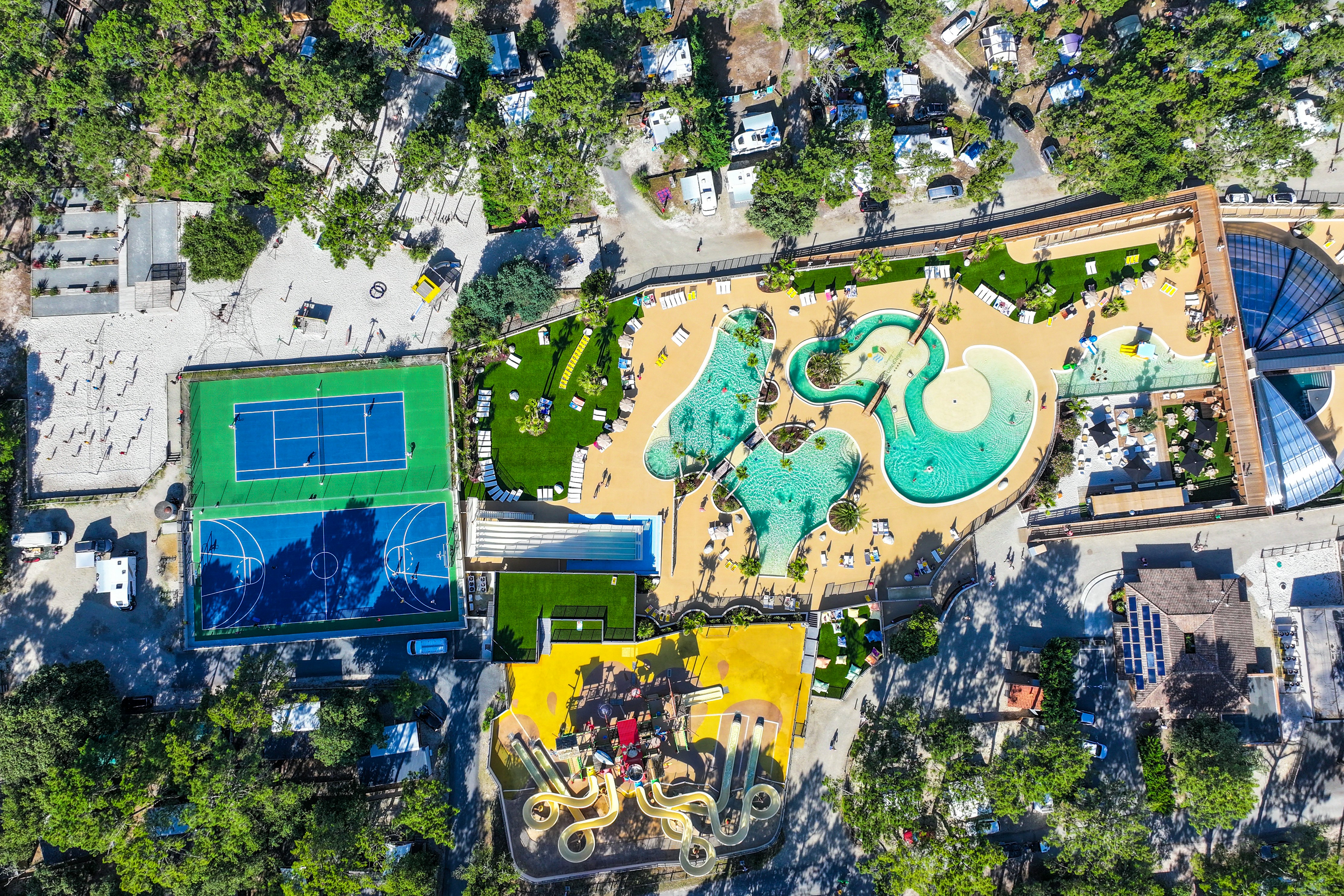 Camping La Côte d'Argent  - Campingplatz aus der Vogelperspektive