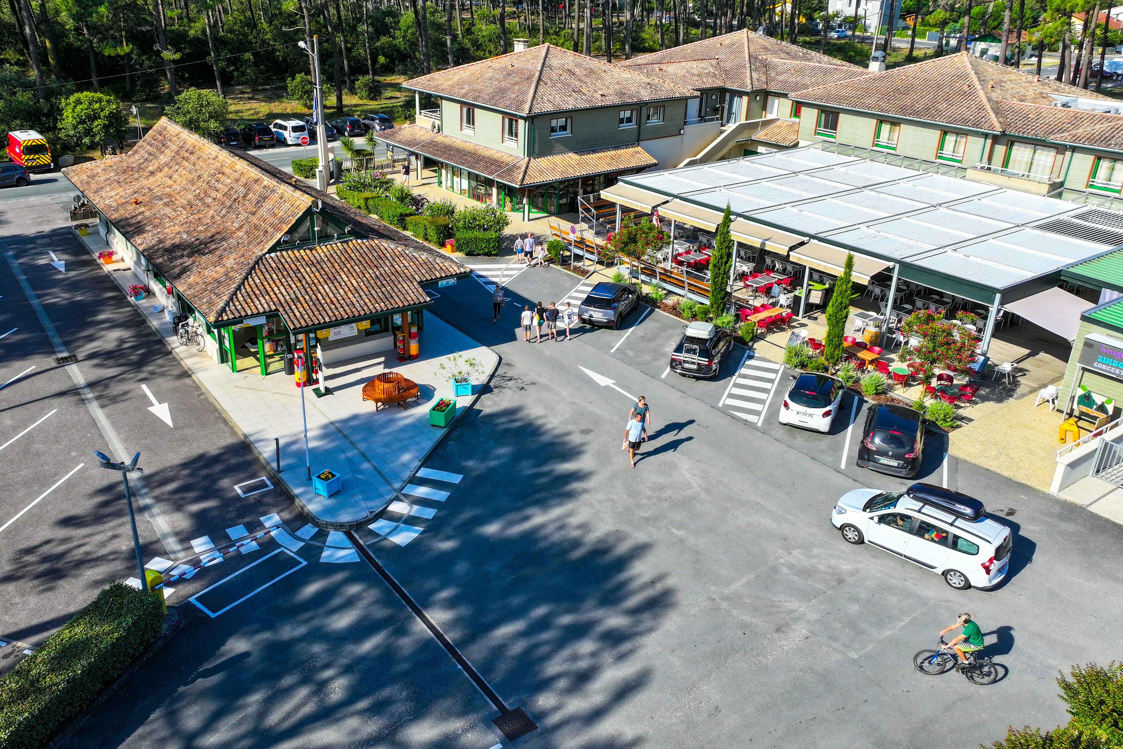 Camping La Côte d'Argent - Eingang und Rezeption des Campingplatzes