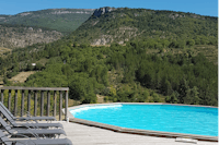 Camping La Ferme de Clareau - Pool im Freien mit Ausblick auf die Landschaft