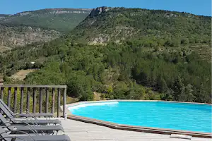 Camping La Ferme de Clareau - Pool im Freien mit Ausblick auf die Landschaft