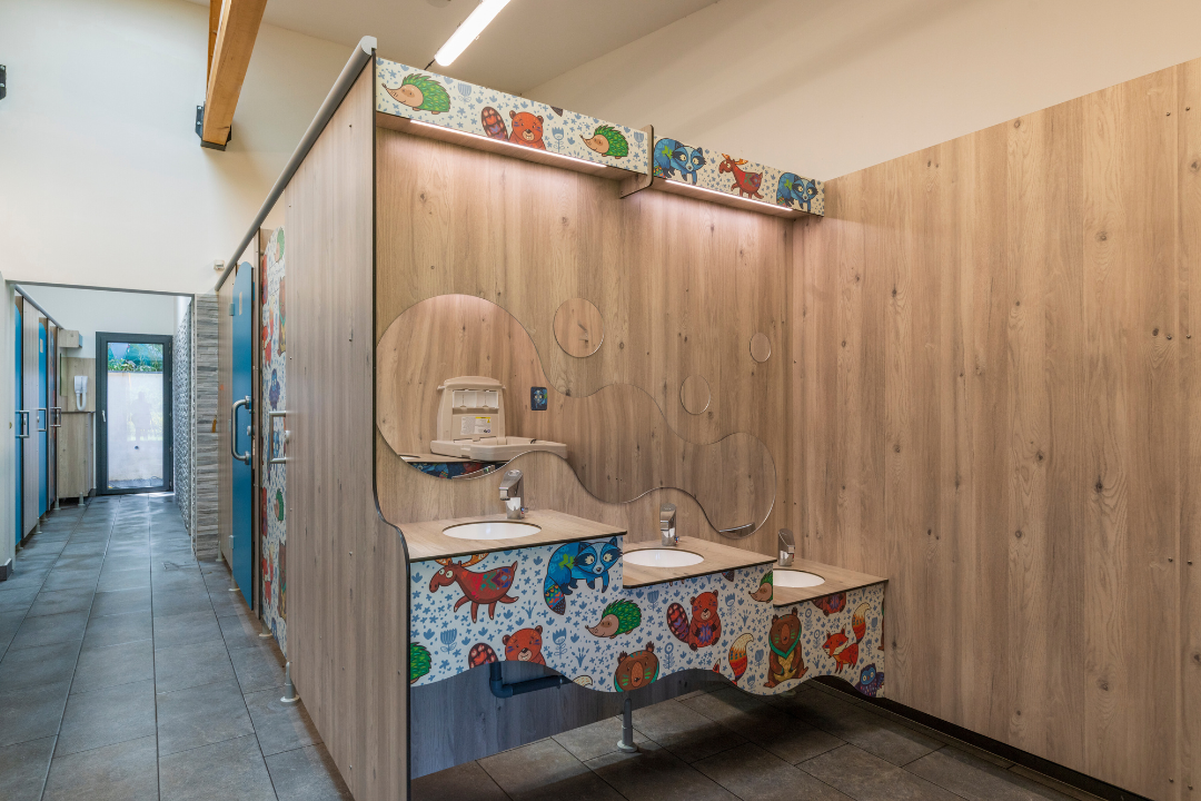 Camping La Ferme - Kindersanitär auf dem Campingplatz