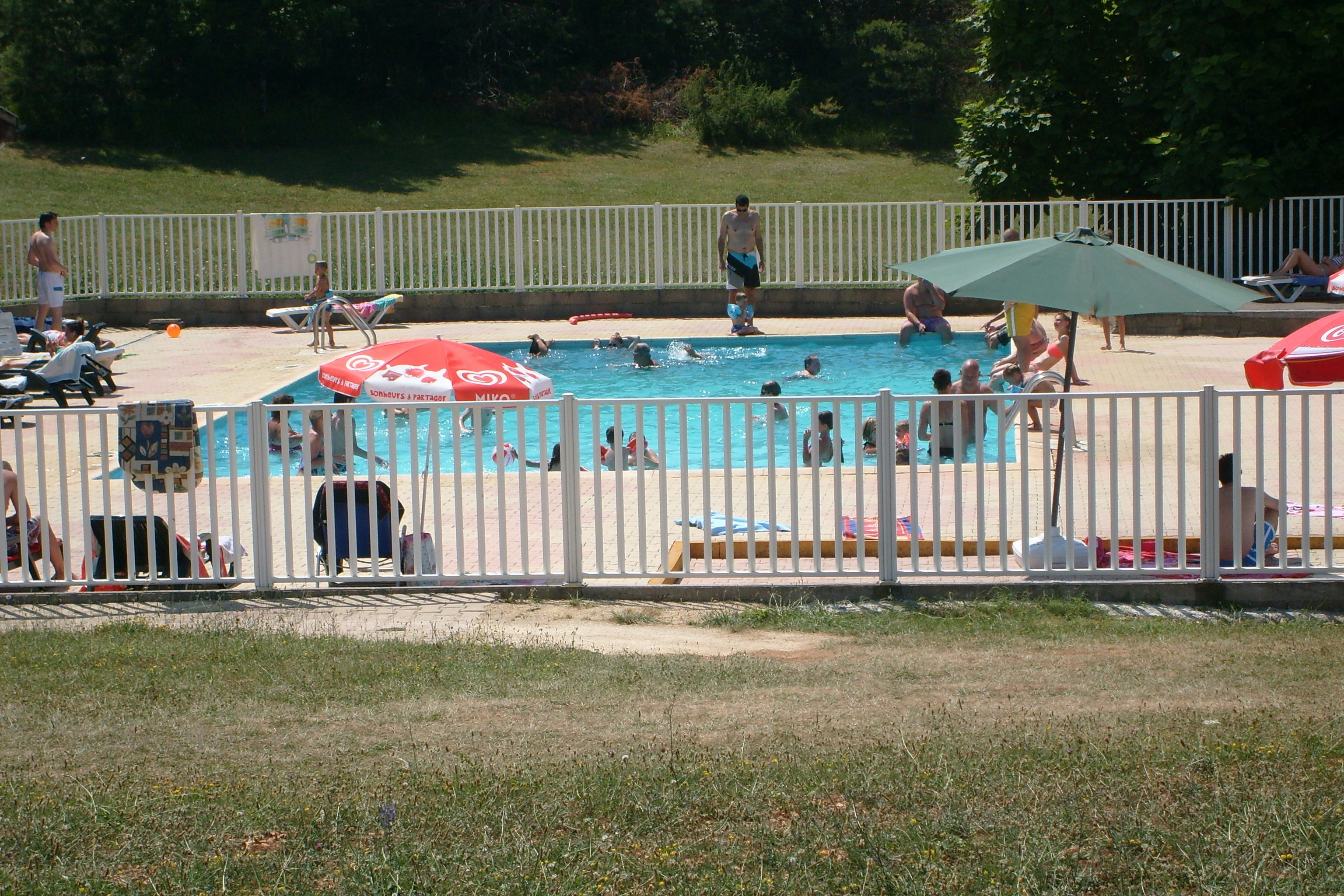 Camping La Forêt - Gäste liegen am Pool in der Sonne 