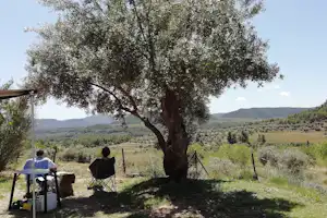 Camping La Fresneda - Aussicht vom Standplatz aus