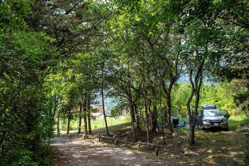 Camping La Genziana - Zeltplätze im Schatten der Bäume