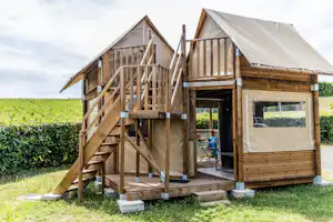 Camping La Grappe Fleurie - Mietunterkunft auf dem Campingplatz
