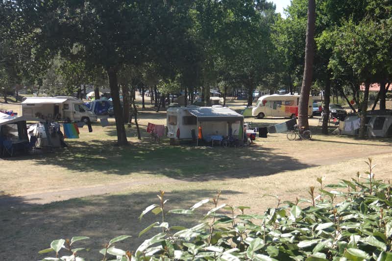 Camping La Palombière - Wohnmobil- und  Wohnwagenstellplätze im Schatten der Bäume
