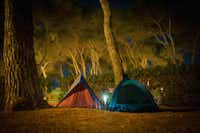 Camping La Playa Ibiza  -  Zeltplatz vom Campingplatz zwischen Bäumen