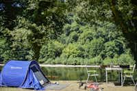 Camping La Rivière  -  Zeltstellplatz vom Campingplatz am Fluss
