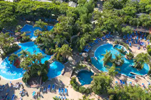 La Siesta Salou Resort & Camping Camping La Siesta Salou DE SALOU - Luftaufnahme des Wasserparks auf dem Campingplatz