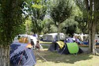 Camping La Spiaggia  -  Wohnwagen- und Zeltstellplatz vom Campingplatz auf grüner Wiese