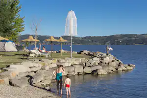 Camping La Spiaggia - Camper am Strand vom Trasimenischer See vom Campingplatz