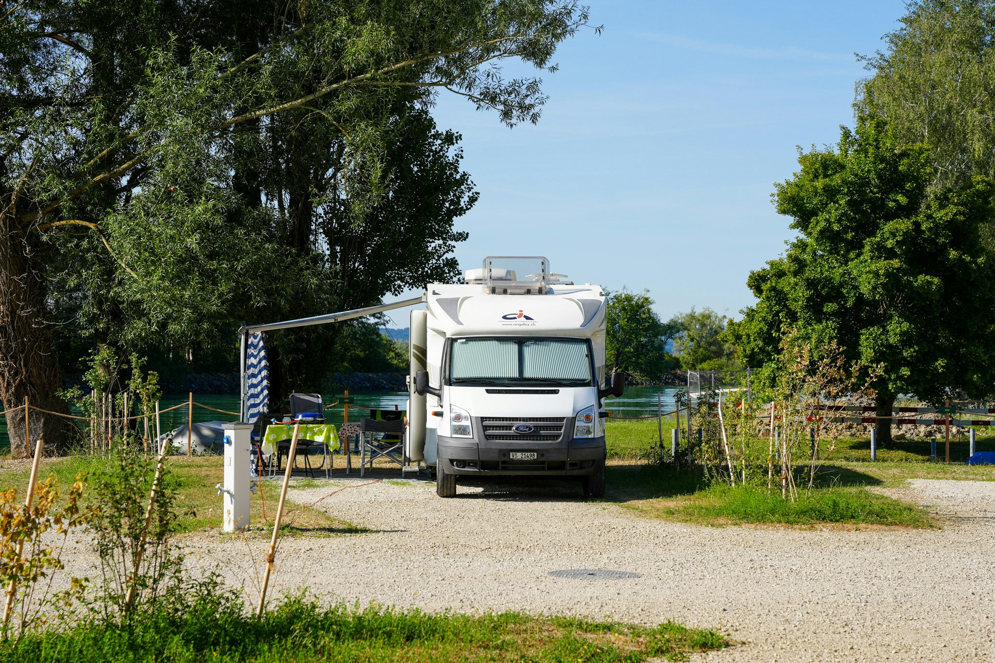 Kitchen facilities at Tcs Camping La Tène Lac De Neuchâtel in Marin-Epagnier