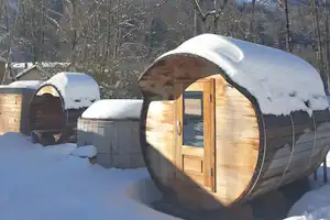 Camping La Vacance Pène Blanche - Campingplatz mit Schnee