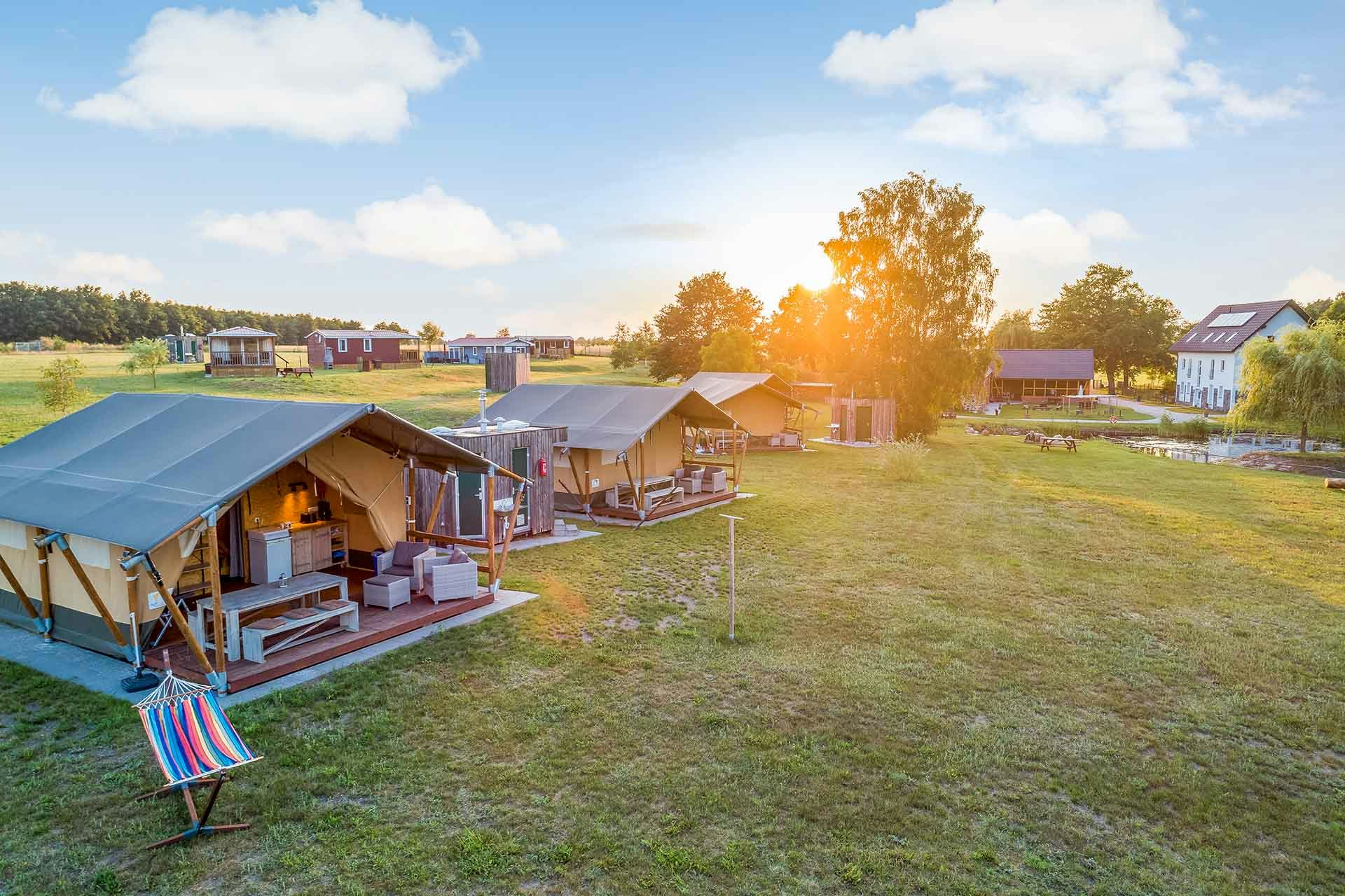 Camping Landgoed Voigtsmühle - Glamping-Zelte auf dem Campingplatz
