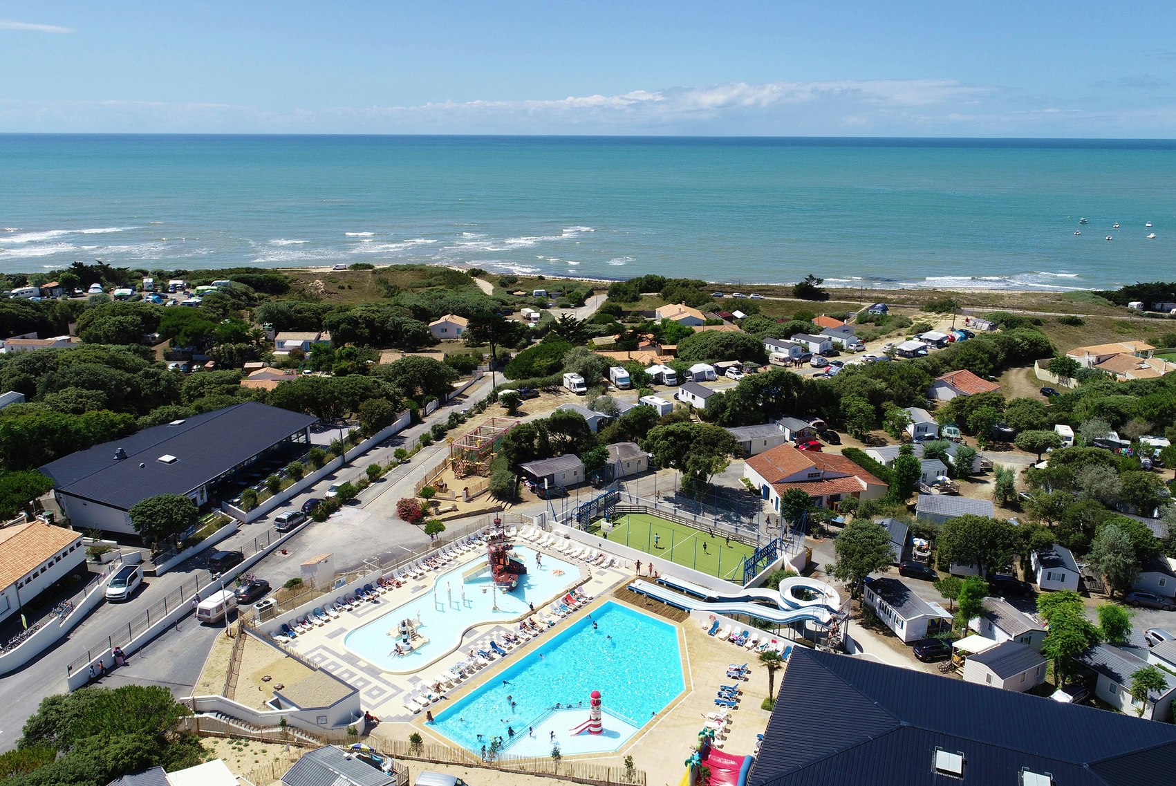 Camping APV - Anse des Pins  Camping L'Anse des Pins  - Campingplatz aus der Vogelperspektive