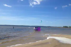 Camping Laouba - Kitesurfen auf dem Atlantik in der Nähe vom Campingplatz