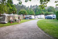 Camping Las Hortensias  -  Stellplatz vom Campingplatz auf grüner Wiese